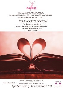locandina con voce di donna